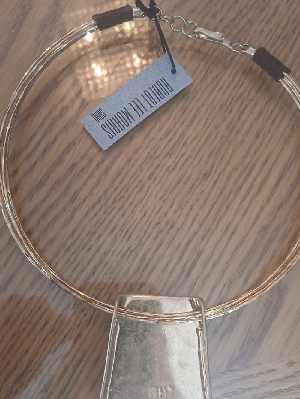 NWTs Robert Lee Morris Gold-Tone Collar Necklace with Turquoise Pendant Soho - Picture 7 of 12